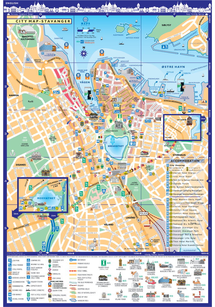 Stavanger | Stavanger City Map | Norway | PDF Maps