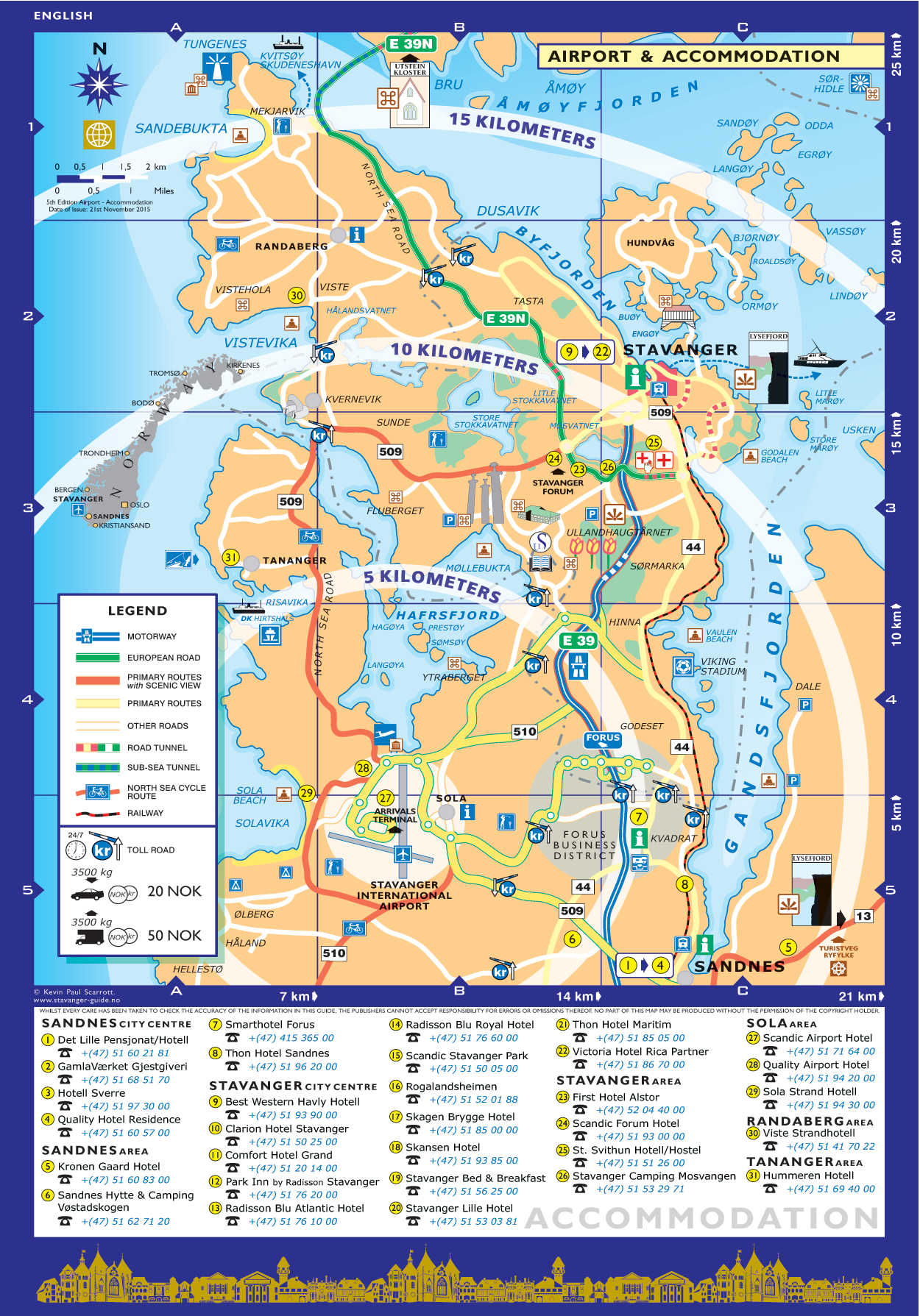Stavanger Guide Maps | Stavanger City Map, Norway | English