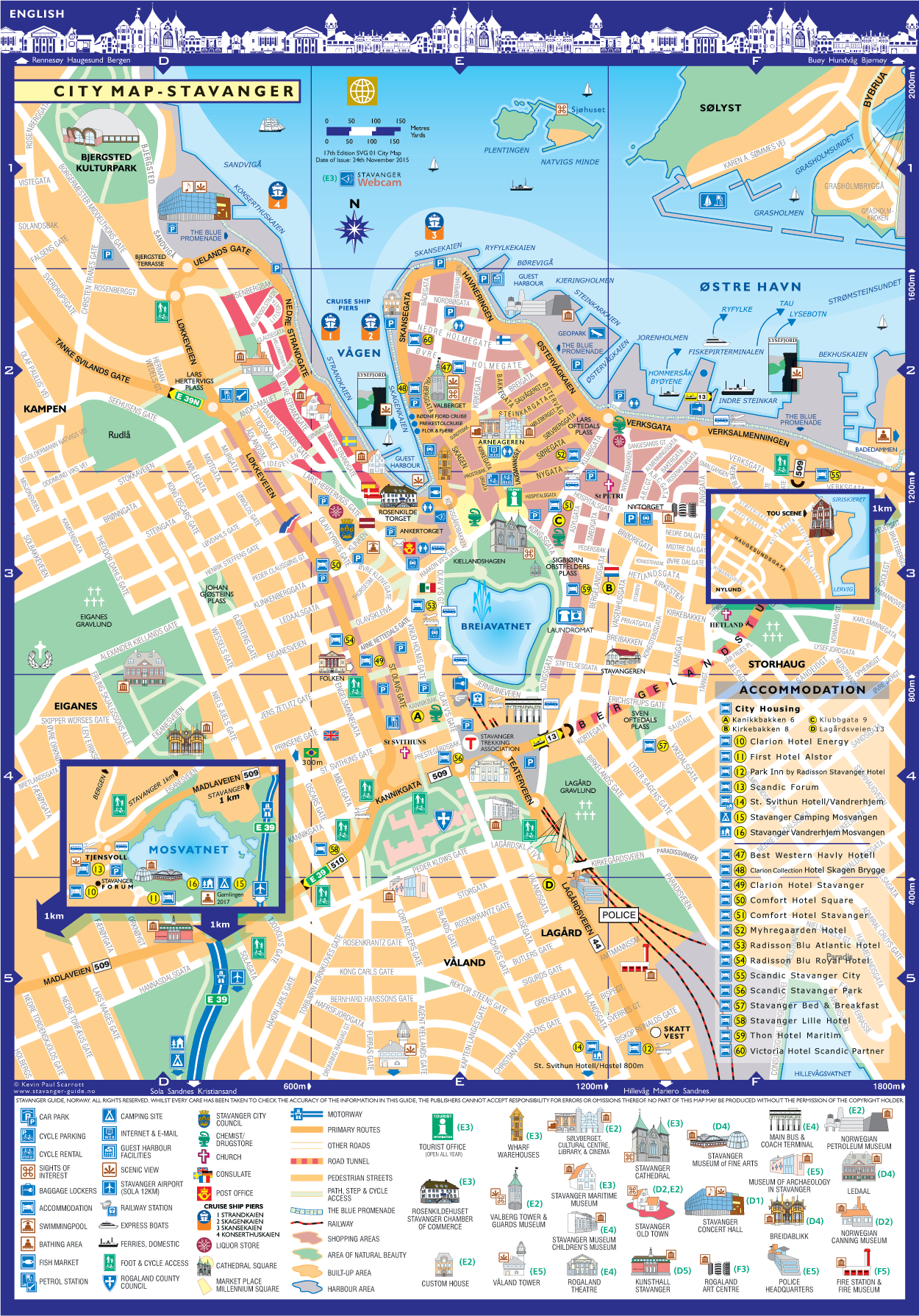 Stavanger Guide Maps | Stavanger City Map, Norway | English