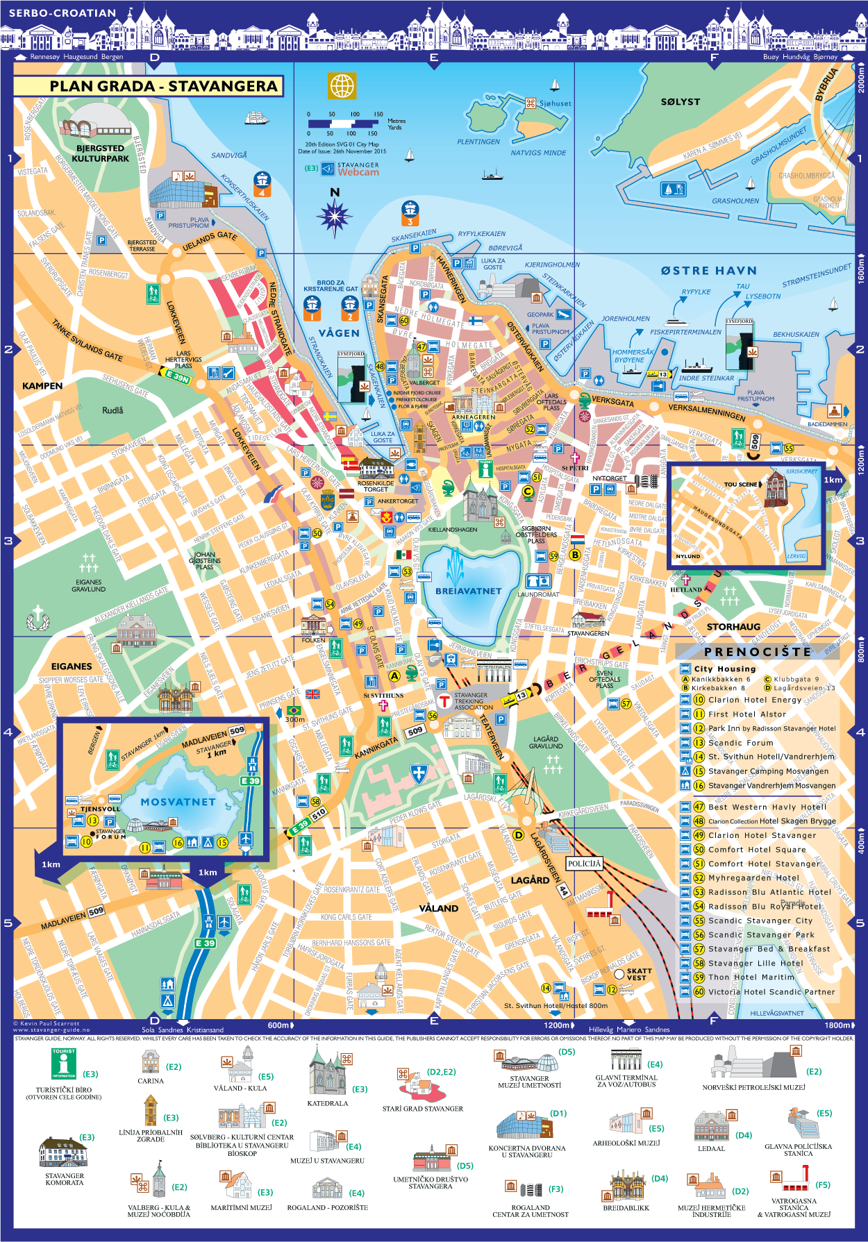 norveska mapa Stavanger Guide Maps | Stavanger Plan Grada, Norveška | Srpski norveska mapa